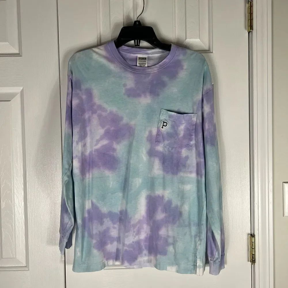 Pink Womens Tie Dye Blouse Size Small
